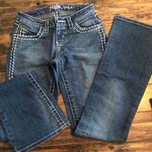 Rock 47 Low Rise Boot Cut Wrangler Jeans Size 24